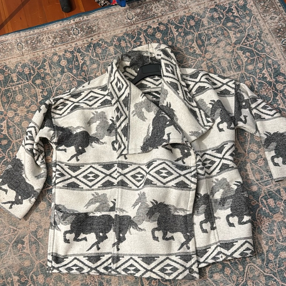 Unique Native American blanket style coat.